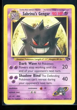 Sabrina's Gengar No.094 Rare Gym Challenge Japanese Pokemon Card MP - Image 1