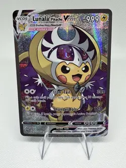 Mint Pokemon Pikachu Cosplay Lunala DIY Kawaii Holo Card - Image 1