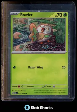 2023 POKEMON SCARLET & VIOLET OBSIDIAN FLAMES #013/197 ROWLET - Image 1