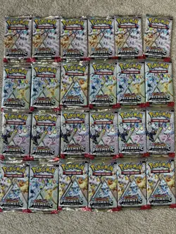 Pokemon Prismatic Evolutions Booster Pack Bundle Lot Of 24 Factory Sealed - Image 1