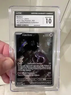 2023 POKEMON BLACK STARS PROMOS #052 MEWTWO CGC 10 GEM MINT - Image 1