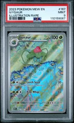 2023 POKEMON MEW EN-151 ILLUSTRATION RARE #167 IVYSAUR PSA 9 - Image 1