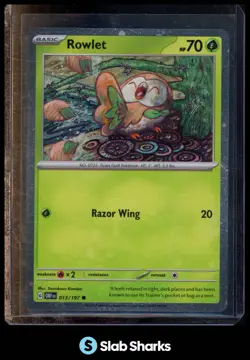 2023 POKEMON SCARLET & VIOLET OBSIDIAN FLAMES #013/197 ROWLET - Image 1