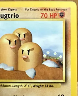 Dugtrio Pokemon TCG Base Set Unlimited 19/102 Non-Holo Rare 1999 LP - Image 4