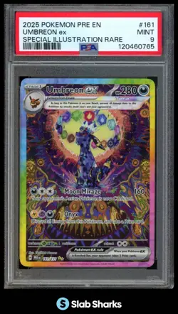 2025 POKEMON PRE EN #161/131 UMBREON EX SPECIAL ILLUSTRATION RARE PSA 9 - Image 1