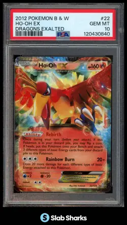 2012 POKEMON BLACK & WHITE DRAGONS EXALTED #22 HO-OH PSA 10 - Image 1