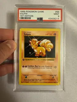1999 Pokemon - 1st Edition Shadowless Vulpix Base Set 68/102 - PSA 9 Mint! WOTC - Image 2