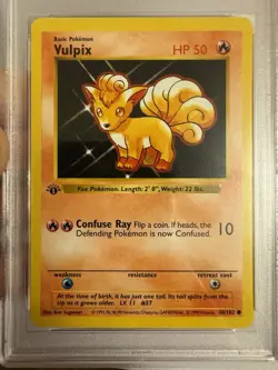 1999 Pokemon - 1st Edition Shadowless Vulpix Base Set 68/102 - PSA 9 Mint! WOTC - Image 3
