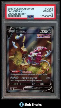 2023 POKEMON SWORD & SHIELD CROWN ZENITH HOOPA V GALARIAN GALLERY PSA 10 - Image 1