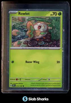 2023 POKEMON SCARLET & VIOLET OBSIDIAN FLAMES #013/197 ROWLET - Image 1