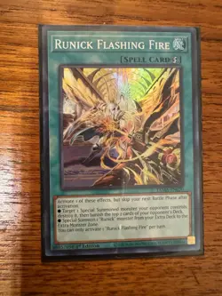 Yugioh! Runick Flashing Fire, TAMA-EN030, Super Rare NM - Image 1