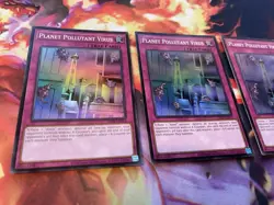 Yugioh 3x Planet Pollutant Virus Super OP28-EN011 Pack Fresh - Image 2