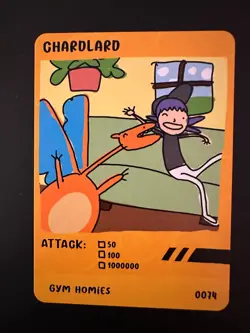 Pokemon parody card Pokenots Gym homies dysfunctional passholder Chardlard - Image 1