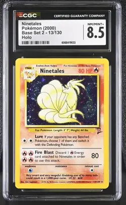 CGC 8.5 Ninetales 2000 Base Set 2 13/130 Holo Pokemon Card - Image 1