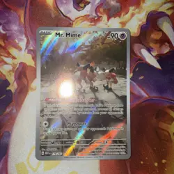 Pokemon TCG Holo Mr. Mime Scarlet & Violet 151 Card 179/165 NM Condition - Image 1