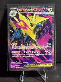 Mega Manectric ex Ultra Rare 158/132 Mega Evolution Pokemon TCG Near Mint Card - Image 1