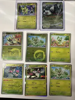 Pokemon TCG Meowscarada Floragato Sprigatito 8 Card Bundle Pokemon Cards - Image 1