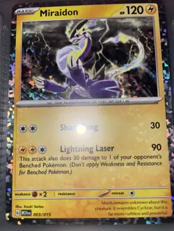 Pokemon TCG Miraidon Holo Foil Card 2025 McDonald's #003/015 NM Condition - Image 1