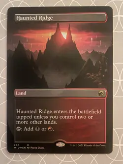 Haunted Ridge (Borderless) (Foil) - Innistrad: Midnight Hunt English MTG NM Rare - Image 1