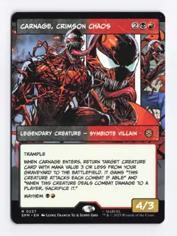 Carnage, Crimson Chaos (Borderless) 0227 (R) MTG Marvel's Spider-Man (SPM) - Image 1
