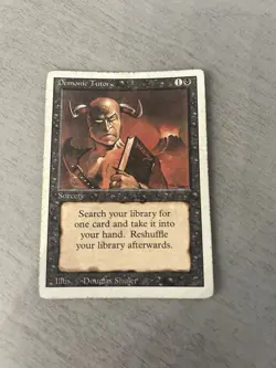 Demonic Tutor Revised Edition- Fair Lightly Played MTG - Image 1
