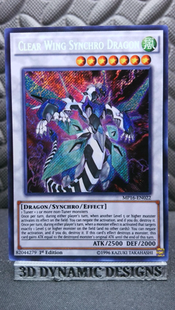 | Yugioh Clear Wing Synchro Dragon MP16-EN022 1st Secret 2016 Mega NM 🔥 | - Image 1