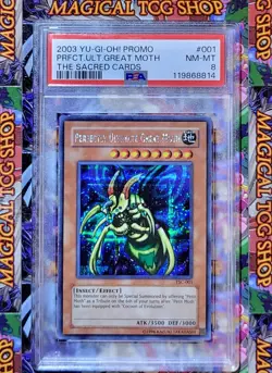 Yugioh Perfectly Ultimate Great Moth TSC-001 Prismatic Secret Rare Promo PSA NM - Image 1