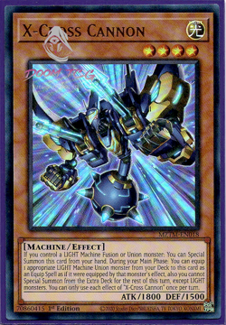 Yugioh! X-Cross Cannon MZTM-EN018 (UR) 1st Ed "XYZ/Union Support" - Image 1