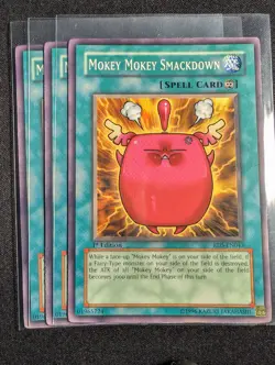 Yugioh - 3x Mokey Mokey Smackdown RDS-EN043 1st Edition Common NM - Image 1