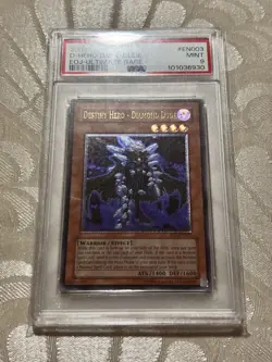YuGiOh! PSA 9 MINT Destiny Hero Diamond Dude EOJ-EN003 Ultimate Rare EURO 💎✨ - Image 2