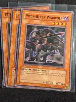 Yugioh - 3x Pitch-Black Warwolf RDS-EN026 1st Edition Common NM - Image 1
