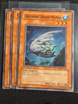 Yugioh - 3x Creeping Doom Manta RDS-EN025 1st Edition Common NM - Image 1
