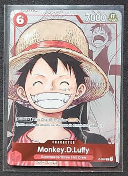 MONKEY D LUFFY P-001, ONE PIECE CARD GAME, 25TH ANNIV PREMIUM CARD COLLECTION - Image 1
