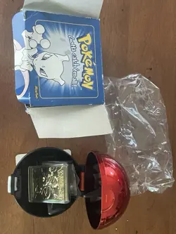 1999 Pokemon 23K Gold-Plated Mewtwo Card w/ Poke Ball & Box & COA - Image 1