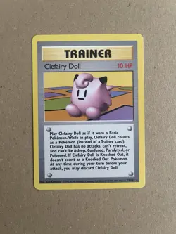 Clefairy Doll 70/102 Rare 4TH PRINT 1999-2000 Base Set WOTC Pokemon Card NM - Image 1