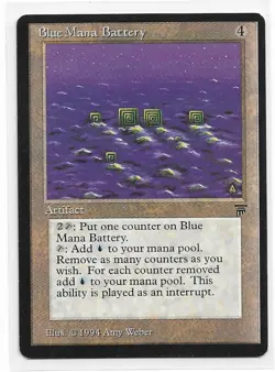 Magic the Gathering ~ MTG ~ 1x Blue Mana Battery ~ LEGENDS ~ LP - Image 1