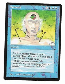 Magic the Gathering ~ MTG ~ 1x Amnesia ~ LP ~ THE DARK - Image 1