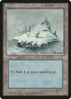 MTG Ice Age --- SNOW-COVERED ISLAND --- Common! NM! Magic the Gathering! - Image 1