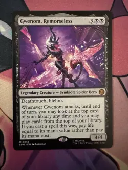 Gwenom, Remorseless #56 Regular Mythic MTG 2025 Marvel's Spider-Man (SPM) - Image 1