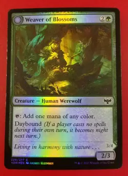 1x Weaver of Blossoms | FOIL | Innistrad Crimson Vow | MTG Magic Cards - Image 1