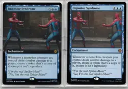 Imposter Syndrome MTG Spider-Man Extended Art and Regular BOTH FOIL lot of 2 - Image 1