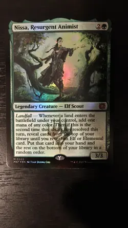 Nissa, Resurgent Animist, NM, Foil, March of the Machine: The Aftermath - Image 1