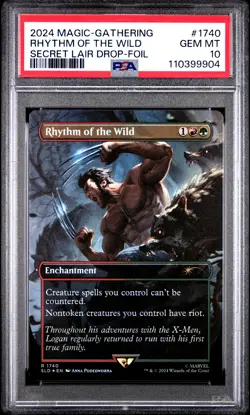 2024 MTG SECRET LAIR DROP FOIL #1740 RHYTHM OF THE WILD PSA 10 - Image 1