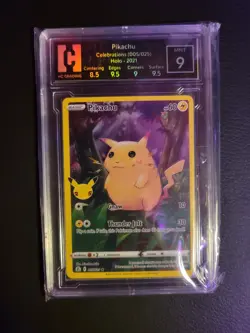 4 Graded Pokemon Slabs Pikachu Celebrations 25 Lot V, VMAX, Holo - Image 2
