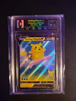 4 Graded Pokemon Slabs Pikachu Celebrations 25 Lot V, VMAX, Holo - Image 5
