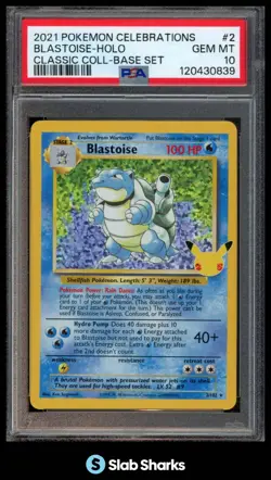 2021 POKEMON SWORD & SHIELD CELEBRATIONS BLASTOISE CLASSIC COLLECTION PSA 10 - Image 1
