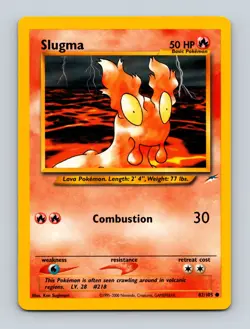 Slugma 82/105 Pokemon Neo Destiny Regular Common NM - Image 1
