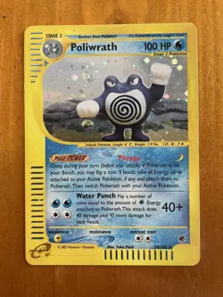 Pokemon TCG Poliwrath 24/165 - Expedition - Holo Rare - HP - Image 1