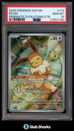 2025 POKEMON SV BSP - SVP EN #173 EEVEE PSA PRISMATIC EVOLUTIONS ETB PSA 10 - Image 1