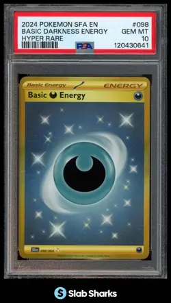 2024 POKEMON SV SHROUDED FABLE - SFA EN #098/064 BASIC DARKNESS ENERGY PSA 10 - Image 1